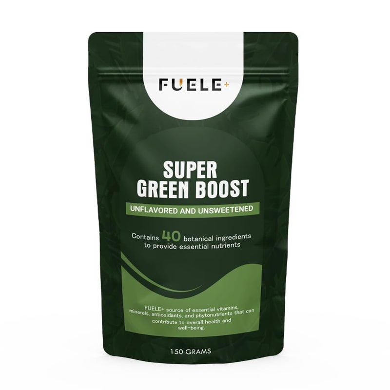FUELE+ Super Greens Powder - Gut Health Supplements with 40 Super Foods for Complete Gut Repair - Vegan Immune Boosting Formula for Optimal Health
